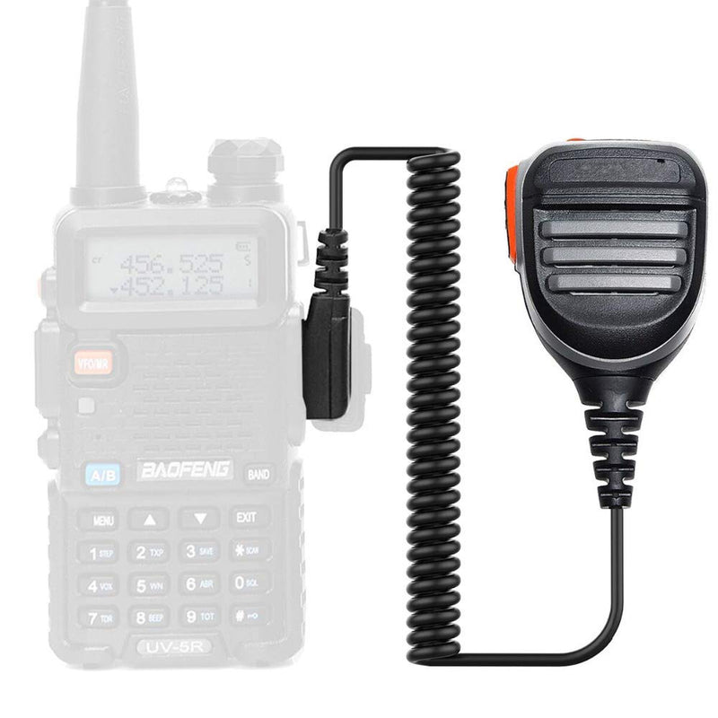 [Australia - AusPower] - Fumei IP54 Rainproof Shoulder Speaker Microphone with 360 Rotating Clip Compatible with Kenwood TYT Baofeng Two Way Radio UV-5R BF-888S UV-82 Walkie Talkie 