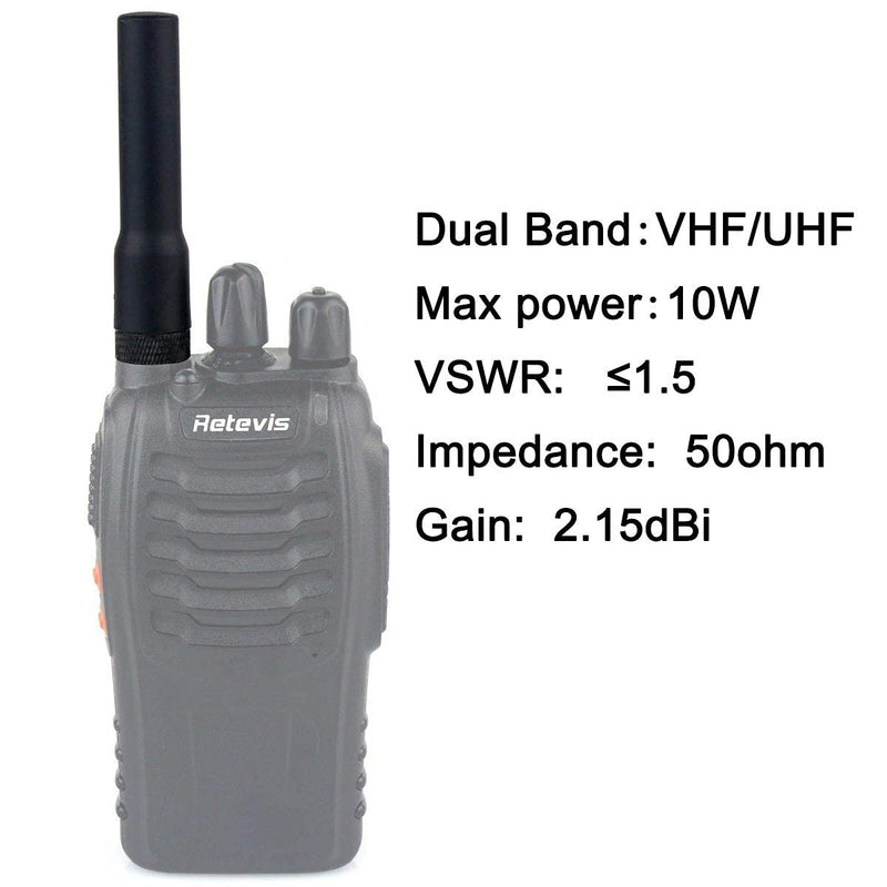 [Australia - AusPower] - Retevis 2 Way Radio Antenna, Antenna for Baofeng UV-5R BF-F8HP Retevis RT29 RT-5R RT5 RT-5RV RT21V RT86 RT7 RT6 Ailunce HD1 Kenwood Walkie Talkie SMA-F Soft Dual Band VHF UHF (5 Pack) 