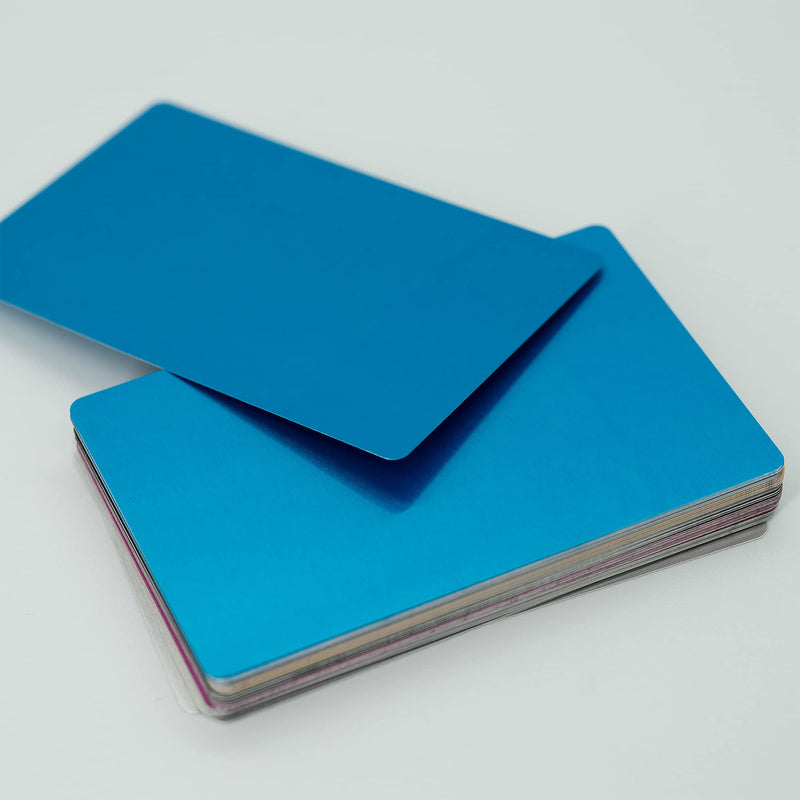 [Australia - AusPower] - StayMax Aluminum Business Cards Blanks Aluminum Blanks 50 Pack (Blue) Blue 