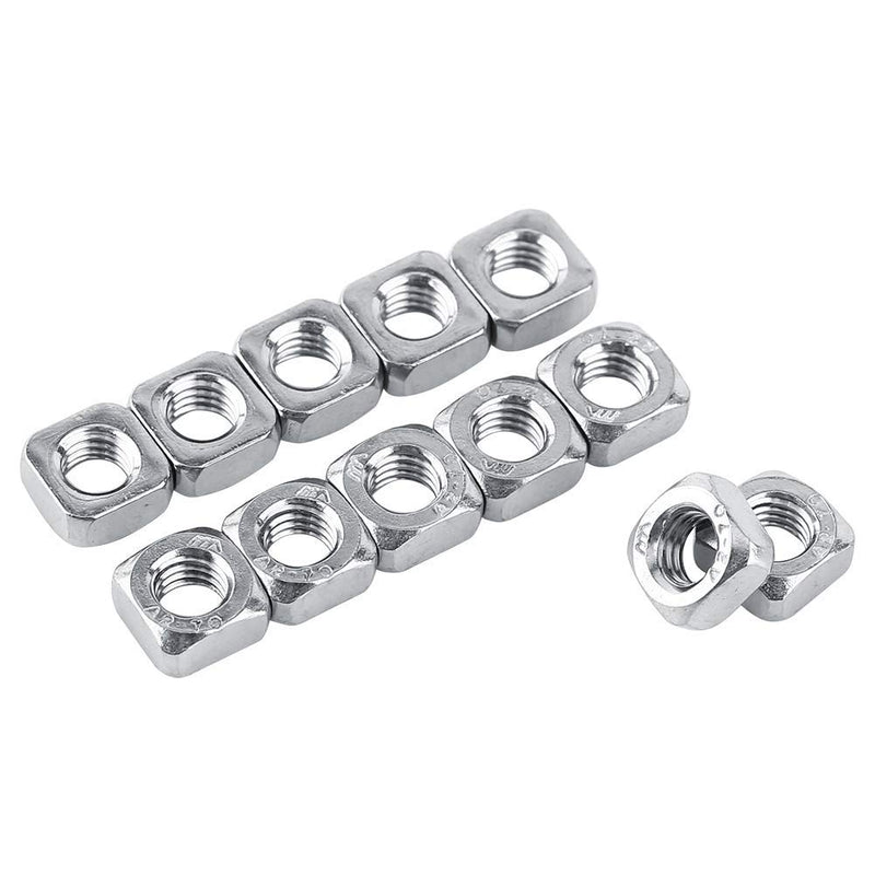 [Australia - AusPower] - 100Pcs/pack M3 Square Nuts Set, M3 DIN557 Metric Thread Square Nuts SS304 Stainless Steel Square Nut for Machine Fastener M3（100/pack） 