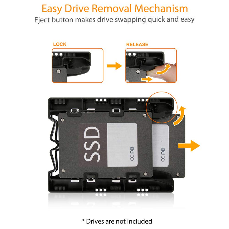 [Australia - AusPower] - ICY DOCK Dual 2.5" HDD & SSD Light Weight Mounting Bracket for Internal 3.5" Drive Bay | EZ-Fit Lite MB290SP-B 2 Bay 