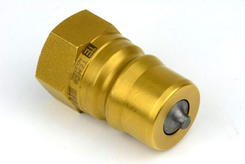 [Australia - AusPower] - TEMCo 1/2" Female NPT Thread 1/2" Body Pair Hydraulic Coupler ISO 7241B Poppet ValveQuick Connect for Tractors and Ag Equipment Fits Pioneer Parker Format - HF0072 (HF0070 + HF0071) 