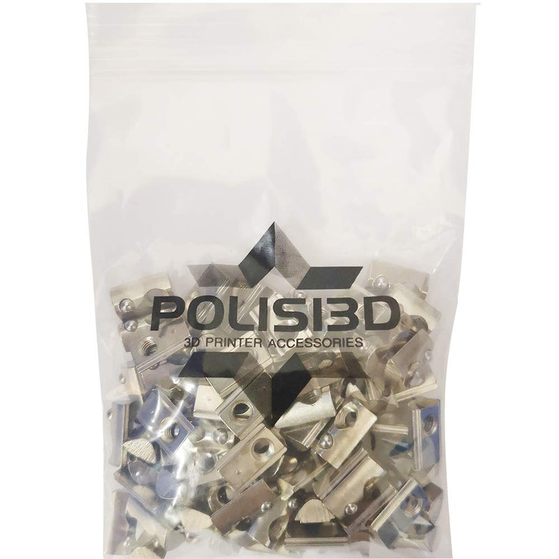 [Australia - AusPower] - 100-Pack 2020 2040 2060 Roll in Spring Loaded T Nut M5 for 20x20 20 Series Aluminum Extrusions 6mm Slot Aluminum Profile Accessories (m5) 