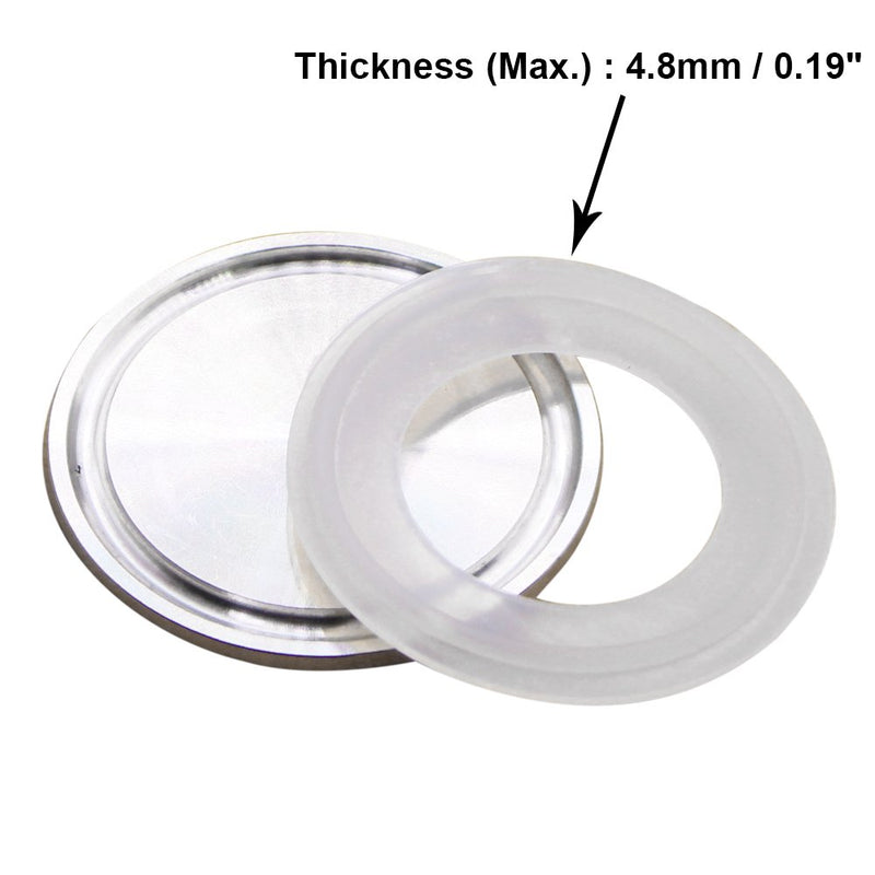 [Australia - AusPower] - DERNORD Silicone Gasket Tri-Clover (Tri-clamp) O-Ring - 1.5 Inch (Pack of 2) Pack of 2 