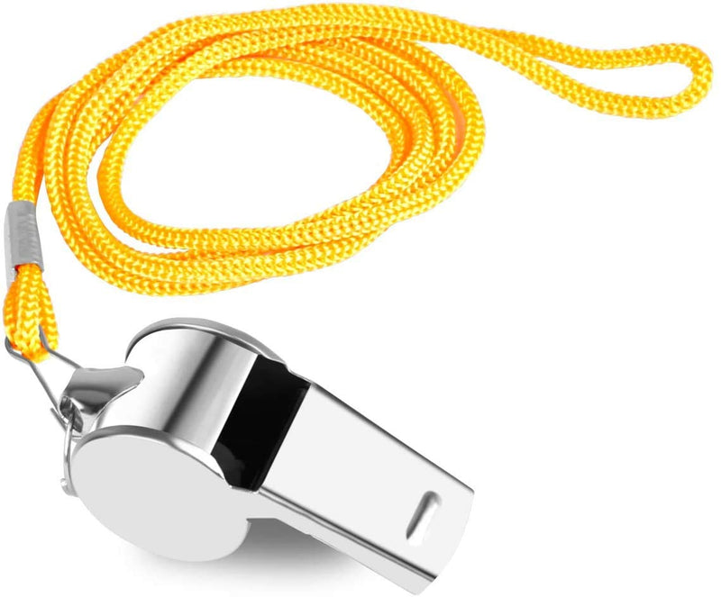 [Australia - AusPower] - BIMIGET Coach Whistle,35Pack Football Referee Whistle with Lanyard for Emergency Sports Training Referee Silver-35Pack 