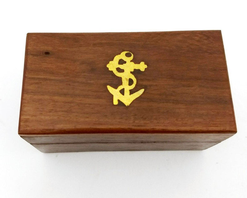 [Australia - AusPower] - 6" Handheld Brass Telescope with Wooden Box - Pirate Navigation 