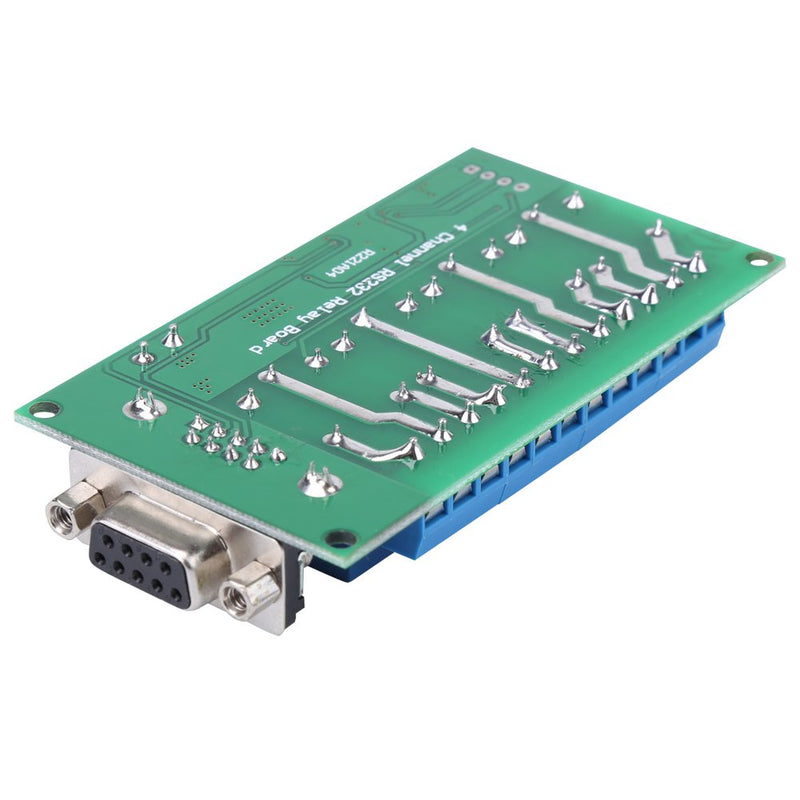 [Australia - AusPower] - DC 12V 4 Channel Relay Board, DB9 RS232 Remote Control UART Serial Port Switch for Car Motor 8.5 x 4.7 x 1.8cm 