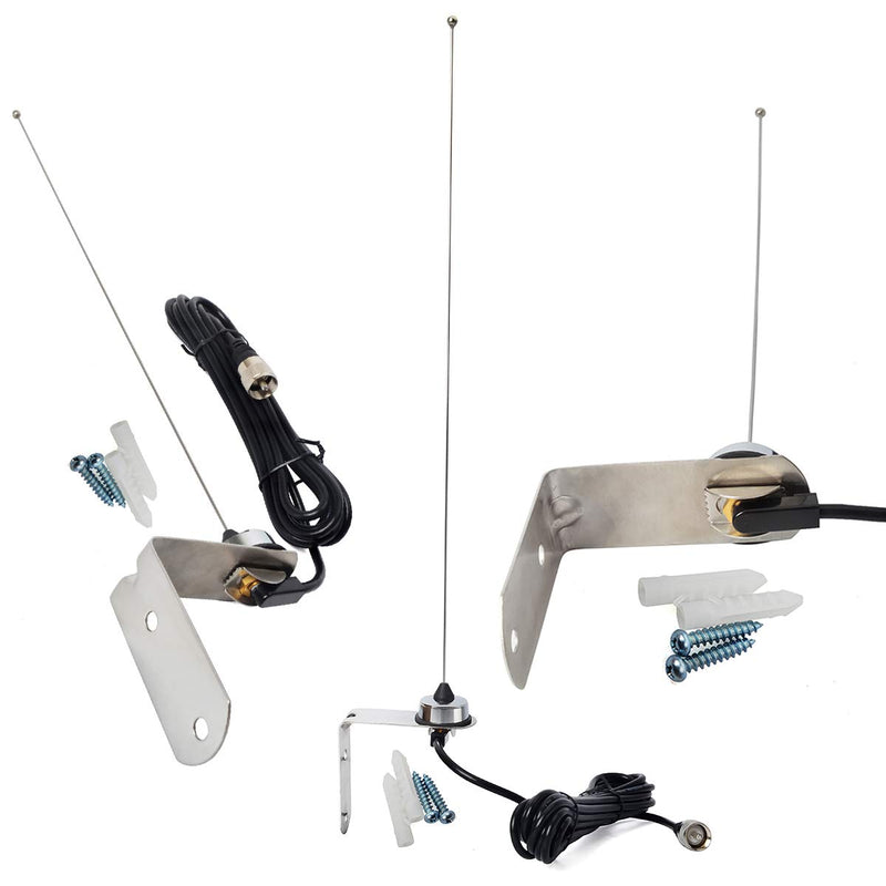 [Australia - AusPower] - HYS NMO 2M VHF-Band Amateur Trunk/Hole Mount 144mhz(136-174Mhz) Antennas with Stainless Steel L-Bracket Hole & 13ft/About 4m RG-58 Coax Cable for Motorola Icom Vertex Blackbox VHF Mobile Radios 