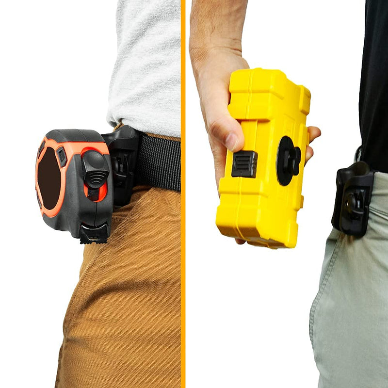 [Australia - AusPower] - Spider Tool Holster - Tape Measure Belt Holster Set - Self Locking, Quick Draw Access to Your Tape Measure, bit Box, and Other Flat surfaced Tools! 