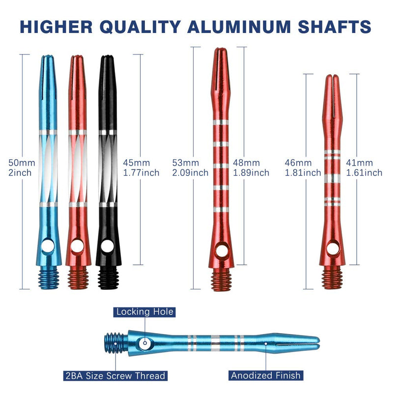 [Australia - AusPower] - Tezoro Dart Accessories Kit Including Aluminum Dart shafts,Dart Flights, Flight Savers, Sharpener, O-Rings -Bulk Pack of 104 Pieces 