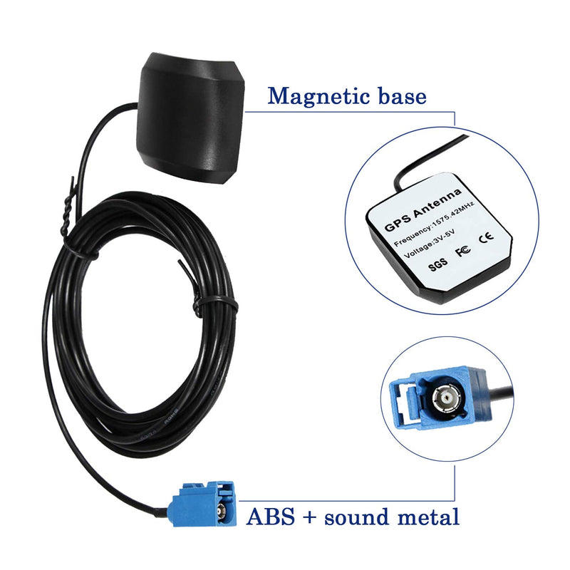 [Australia - AusPower] - Anina Car GPS Navigation Active Antenna Compatible with GMC,Chevy,Cadillac,Buick with Fakra C Connector Waterproof Magnetic Base 