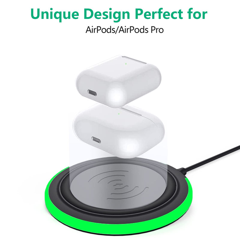 [Australia - AusPower] - Wireless Charger 15W Max Fast Wireless Charging Pad Qi-Certified PowerWave Pad Compatible for iPhone 13/13Pro/13 Pro Max/12Pro/12Pro Max/11/SE 2020, Samsung Galaxy S21/S20/Note 10/S10, AirPods Pro 