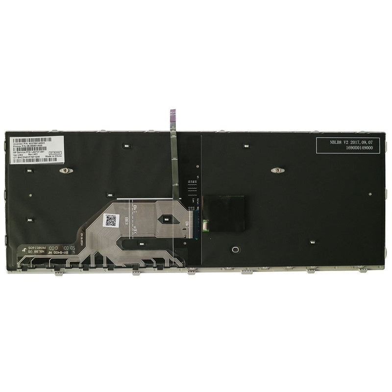 [Australia - AusPower] - AUTENS Replacement US Keyboard for HP ProBook 640 G4 / 645 G4 / 640 G5 Laptop Silver Frame with Pointer Backlight 