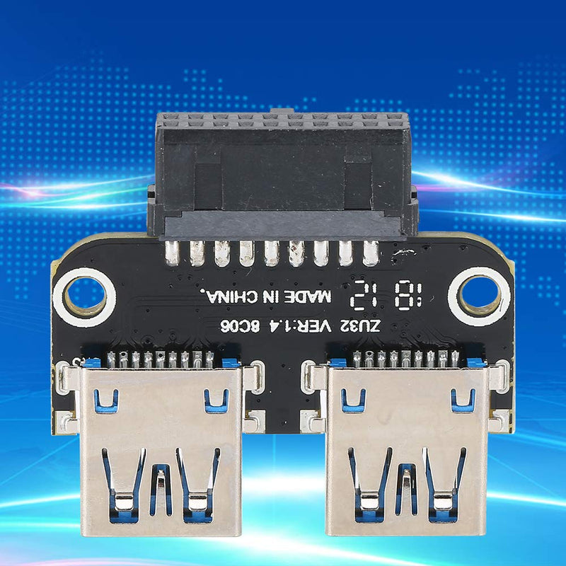 [Australia - AusPower] - Zopsc USB3.0 to USB Female 19PIN / 20PIN Motherboard Female Header Connector Extension Adapter Splitter USB Female USB Extension Adapter 