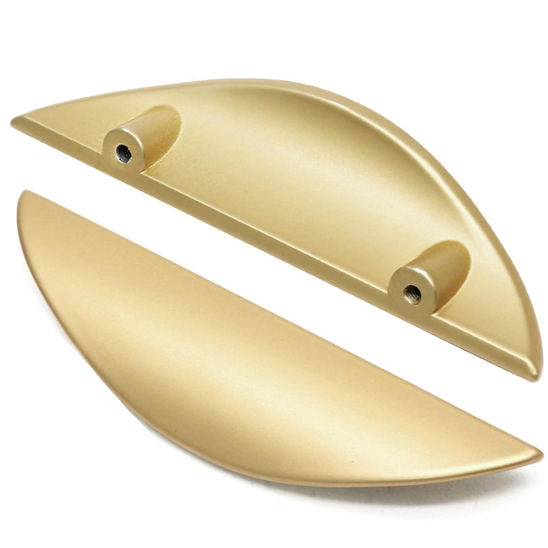 [Australia - AusPower] - Zorfeter Crescent Brushed Gold Cabinet Pulls, 2-1/2 Inch (64MM) Hole Centers Stylish Half Moon Drawer Pulls Semicircle Durable Kitchen Hardware for Cupboards, Drawers, Pack of 4 2-1/2 Inch Hole Centers 