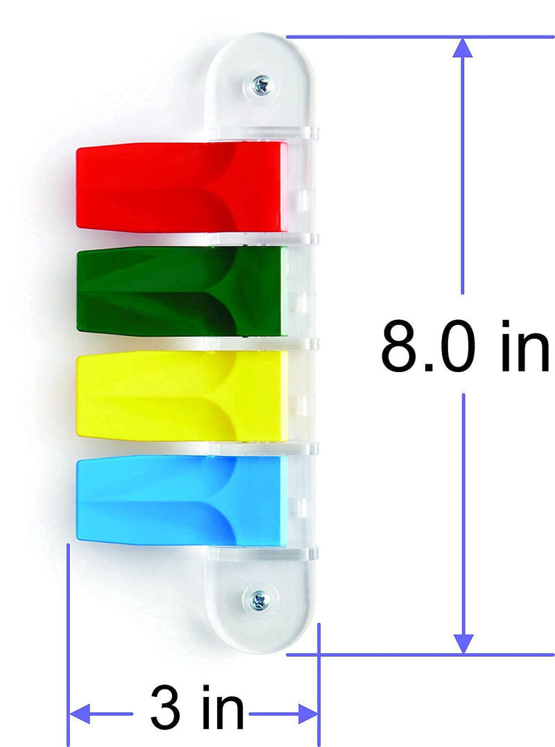 [Australia - AusPower] - Kull Industries Exam Room Flags | Medical Door Flags for Doctors Offices, Hospitals and Clinics | Primary Colors, 4 Flag System, 3" Long 3 Inches 4 Flags 