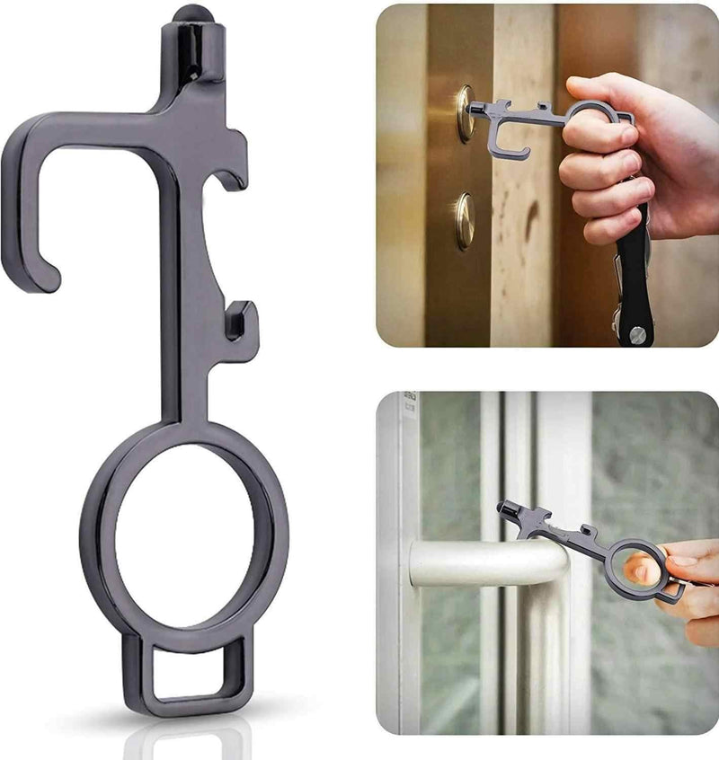 [Australia - AusPower] - A&B Creative No Touch Door Opener Tool to Avoid Touching Surfaces Non-Contact Stylus Keychain for Outdoor Public Door Handle Touchscreen Button ATM Cash & Mobile Stylus (Pack of 4) 
