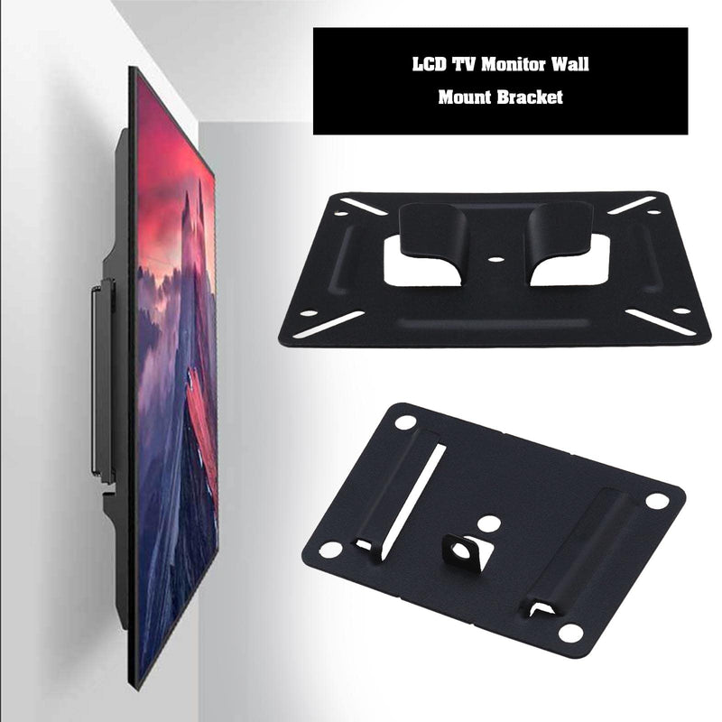 [Australia - AusPower] - 2 Sets Monitor Wall Mount Bracket for 14-24 Inch LCD TV Monitors Advertising Machines Industrial Screen Max Load 30lbs 15kg Up to 100x100mm 