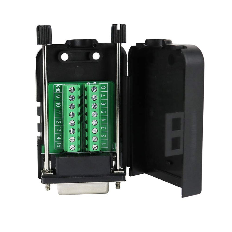 [Australia - AusPower] - Avanexpress D-SUB DB15 Female 15 Pin Jack Port to Terminal Breakout Board Connector, 2 Row Plug with Case 
