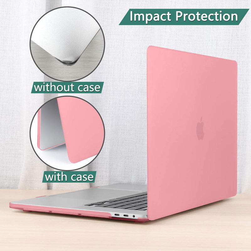 [Australia - AusPower] - Batianda MacBook Pro 13 2019 2018 2017 2016 Release A2159 A1989 A1706, Soft Touch Hard Shell Plastic Case & Silicone Keyboard Cover & Screen Protector for MacBook Pro 13 with Touch Bar, Pink 