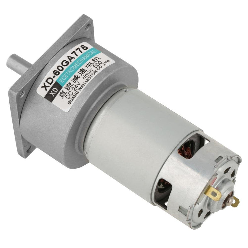 [Australia - AusPower] - Mini DC Gear Motor DC 24V 35W Metal Speed Adjustable Large Torque Motor CW/CCW(24V 500rpm) 24V 500rpm 