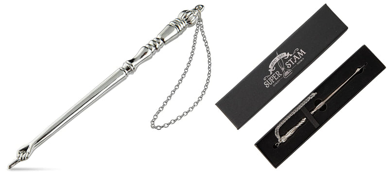 [Australia - AusPower] - Torah Book Pointer Yad Hand Pointer Silver Finish Great bar bat Mitzvah Gift with a 20cm Bead Charm (17 cm Silver in Gift Box) 17 cm silver in gift box 