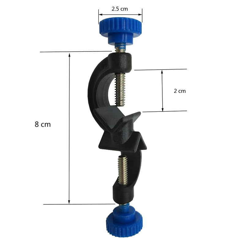 [Australia - AusPower] - OESS Lab Clamp 4 Prong Finger Style Cork-Coated Head and A Black Laboratory Stand Clip 