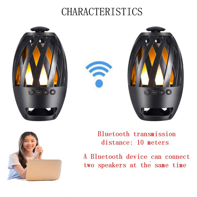 [Australia - AusPower] - ZhengRun LED Flame Wireless Speaker,Outdoor Flame Speakers,Torch Atmosphere Wireless Speakers,Outdoor Portable Stereo Speaker With HD Audio And Enhanced Bass for iPhone/Android 