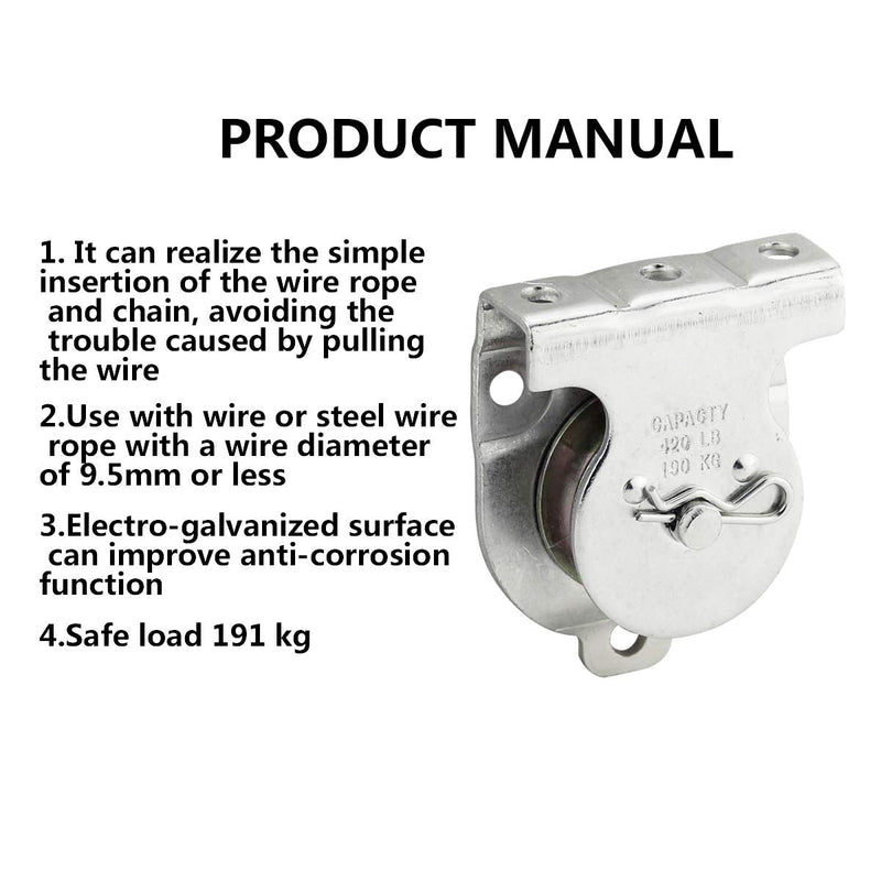 [Australia - AusPower] - Leadrise Hardware N233-247 3219BC Ceiling Mount Single Pulley Wall Mount Pulley Ceiling Pulley in Zinc, 1-1/2", 2 Pack 
