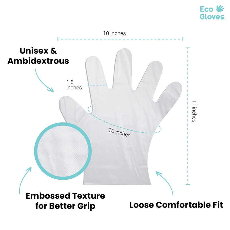[Australia - AusPower] - Eco Gloves Individually Wrapped Compostable Gloves | Plant-Based & Eco-friendly | For On-the-Go Protection, Cleaning, Food Handling, Pet Care | One Size Fits Most | 24 Pairs/Bag 