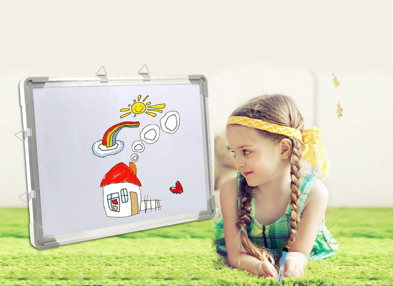 [Australia - AusPower] - Dry Erase White Board 12" x 16" Hanging ,8 Magnetic Markers ，6 Magnets,Portable Writing, Drawing & Planning Small Whiteboard Easy to Clean Wall Whiteboard for Office School, Kids, Home 