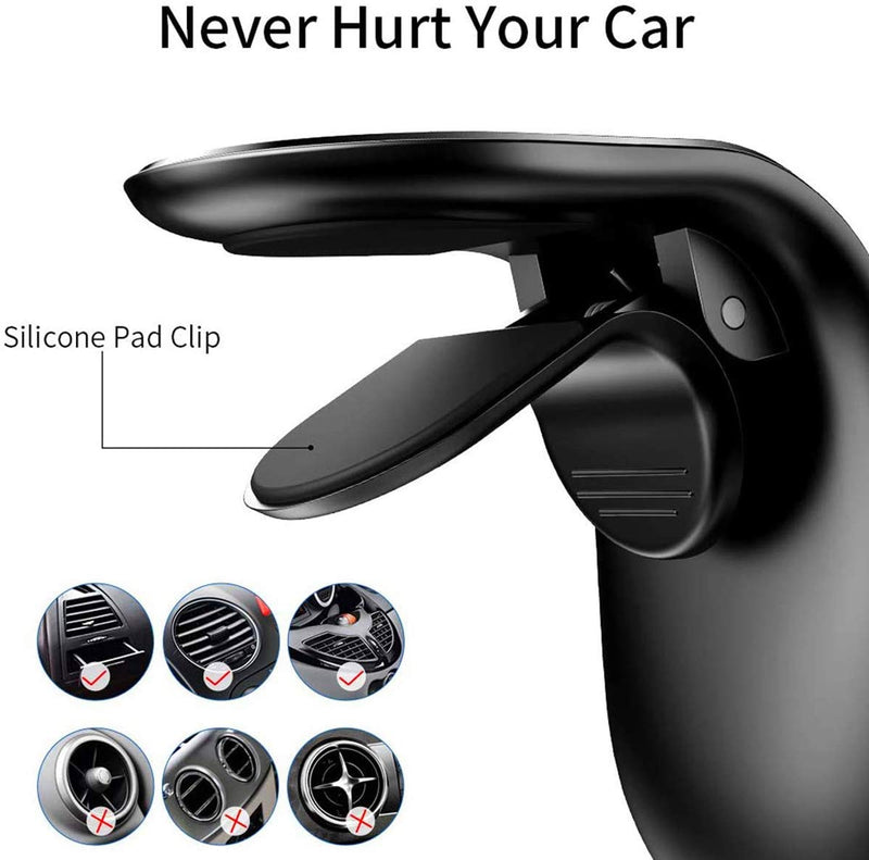 [Australia - AusPower] - Magnetic Phone Holder for Car, Phone Car Mount Strong Magnet Air Vent Universal Mount 360° Rotation Compatible for iPhone 11 Pro Max XR XS X 8 7 Plus Samsung Galaxy S10 S9 S8 Note 10 (2 Pack) (Black) Black 