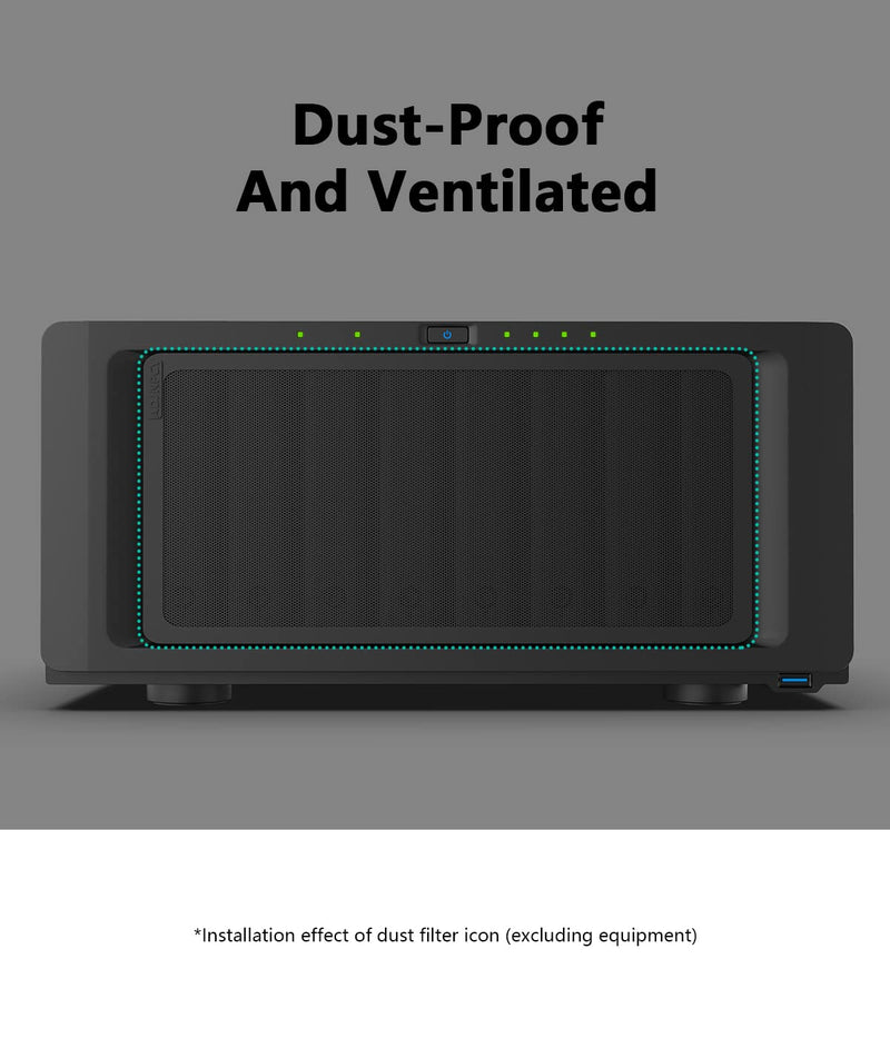 [Australia - AusPower] - ADJNPCY Dust Filter for Synology NAS DS1821+ Dustproof PVC Cover - Black 