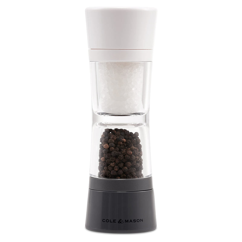 [Australia - AusPower] - Cole & Mason Lincoln Duo Salt and Pepper Grinder Combo, Acrylic Combination Mill Includes Premium Salt and Peppercorns 