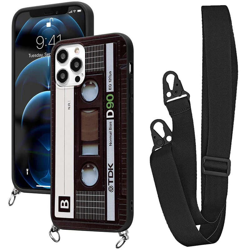 [Australia - AusPower] - Yoedge Crossbody Case for Samsung Galaxy A42 (5G) [ 6.6" ] with Adjustable Neck Cord Lanyard Strap - Soft Silicone Shockproof Protective Cover with Lovely Design Pattern - Retro Tape for Samsung Galaxy A42 (5G) B_Retro Tape 