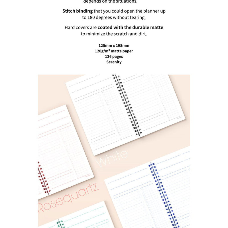 [Australia - AusPower] - [MOTEMOTE] 10 Minutes Planner 100 Days Color Chip (Serenity) / Study Planner/Planner 