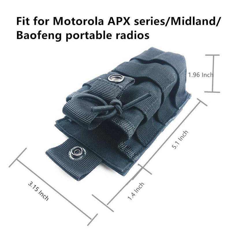 [Australia - AusPower] - Tactical Universal Radio Holster Pouch Holder, Military Molle Radio Case Bag Compatible with Baofeng Midland Motorola Walkie talkies (2 Pack) 