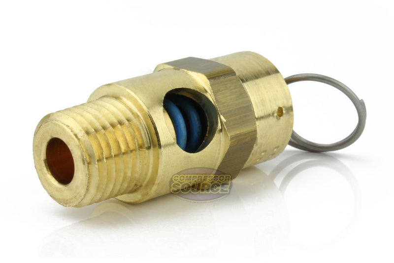 [Australia - AusPower] - New 1/4" ASME Brass Safety relief Valve 175 PSI American made Compressed air pop off valve 