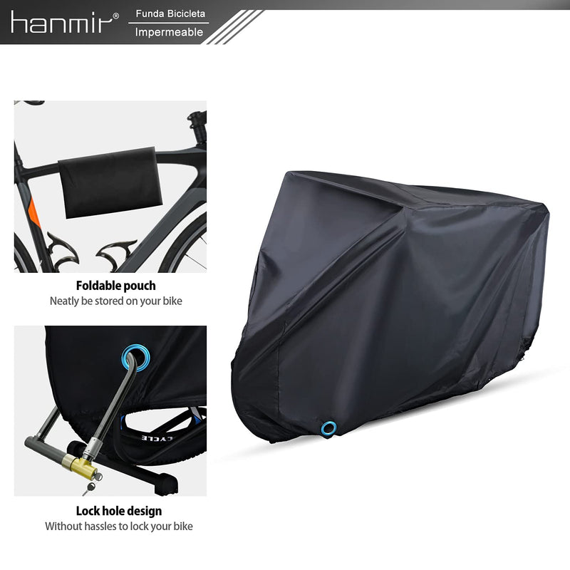[Australia - AusPower] - Bike Cover, Waterproof Outdoor Bicycle Cover with Lock Hole for Mountain Road Bikes XL-Black 