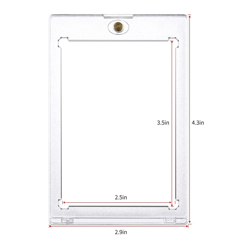 [Australia - AusPower] - Tpoael 35 PT Strong Magnetic Cards Sleeves 6 Card Brick + 1 Display Stand Clear Soft Pro Card Holder Fit Standard Trading Cards, Sports Cards,Baseball Card Cases Sports Card Collectibles, White Blue 