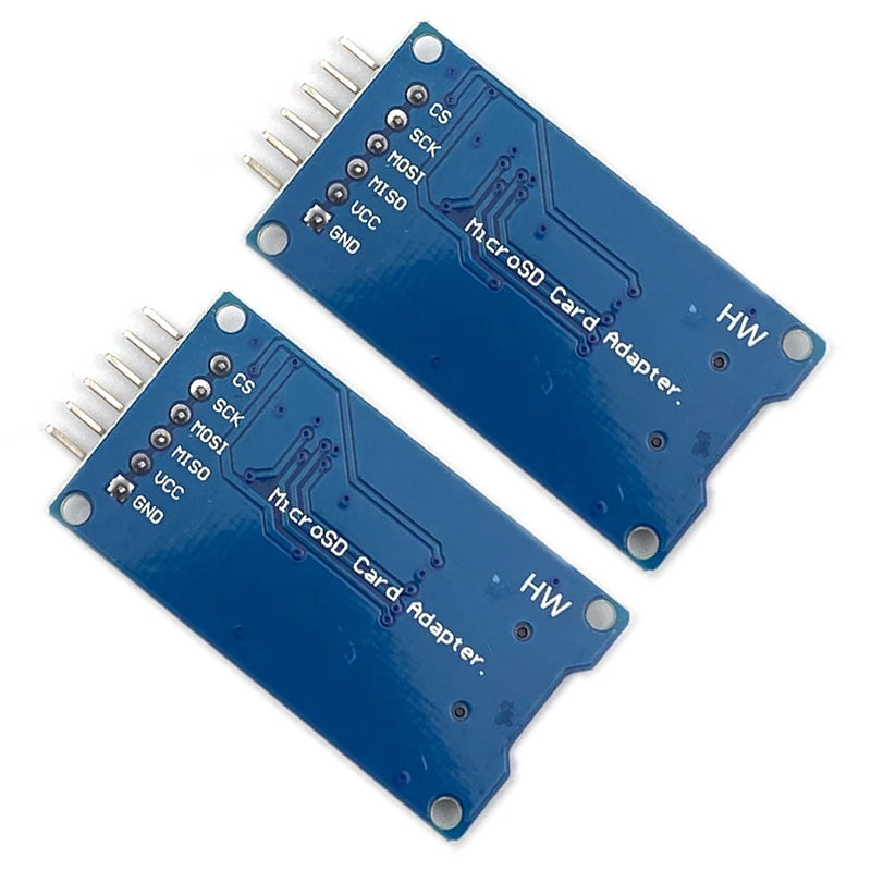 [Australia - AusPower] - Kiro&Seeu 2pcs Micro SD Card Module Storage Board 6-pin TF Card Memory Adapter Reader Module SPI Interface Compatible with Ar-duino Raspberry Pi 
