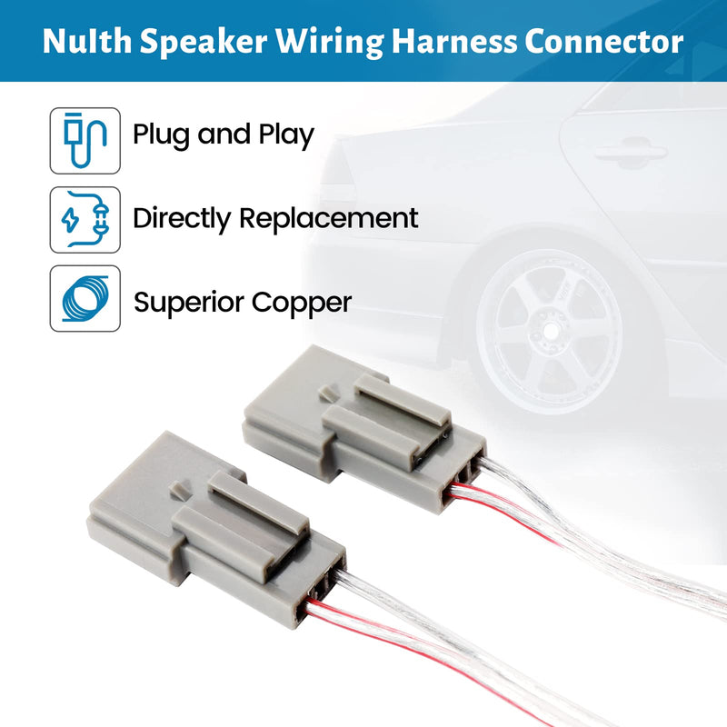 [Australia - AusPower] - NuIth Speaker Wiring Harness Adapter Connector Aftermarket Door Speaker Wire Plug Replacement for 1989-2010 Ford F150, Lincoln Town Car Mazda Miata, Mercury Cougar Vehicles 2PC 