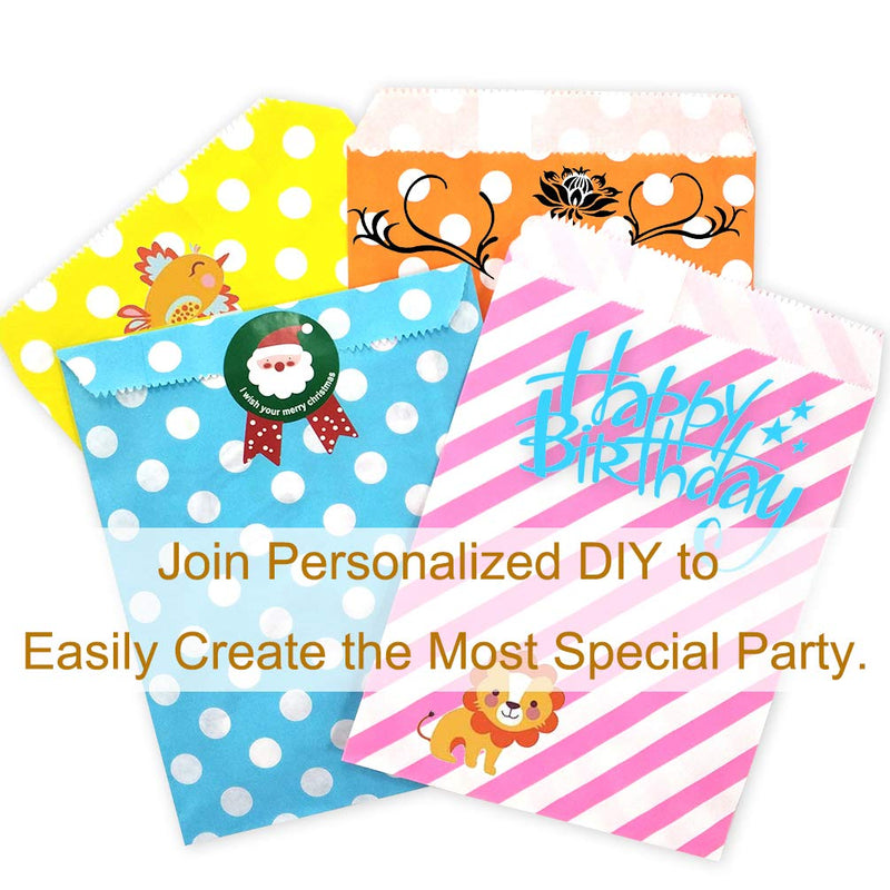 [Australia - AusPower] - KEYYOOMY 200 Pcs Candy Buffet Bags Small Paper Treat Bags (Teal Blue, 5 inch X 7 inch) Teal (Pack of 200) 