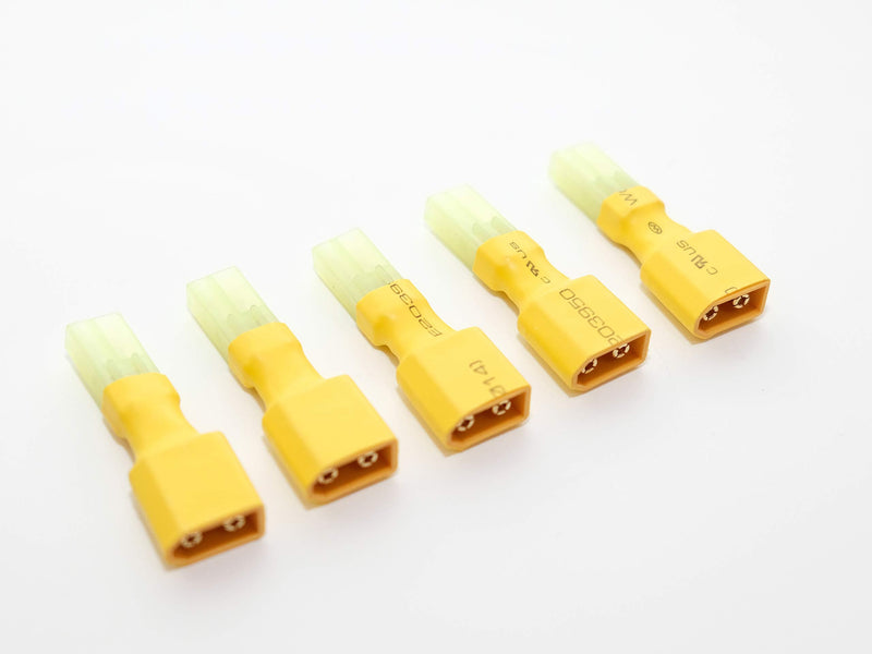 [Australia - AusPower] - Lot (5) XT60 XT-60 Male to Mini-Tamiya Female Adapter Connector Converter for RC 
