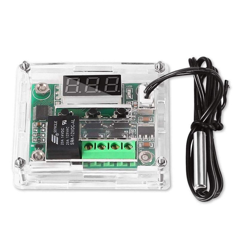 [Australia - AusPower] - UMLIFE 2PCS Temperature Controller Module with Case, XH W1209 LED Display Digital Thermostat Module with Waterproof NTC Probe -50~110℃ Electronic Temperature Temp Control Module Switch W1209+Case 