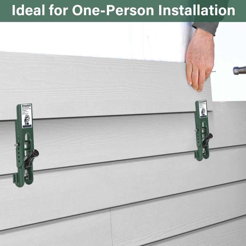[Australia - AusPower] - Drusolell Siding Installation Tools Compatible with 5/16- Inch Fiber Cement Siding, Siding Mounting Kit with Adjustable Reveals, Lap Siding Gauge Made of Polycarbonate Body, Green 5/16-Inch 