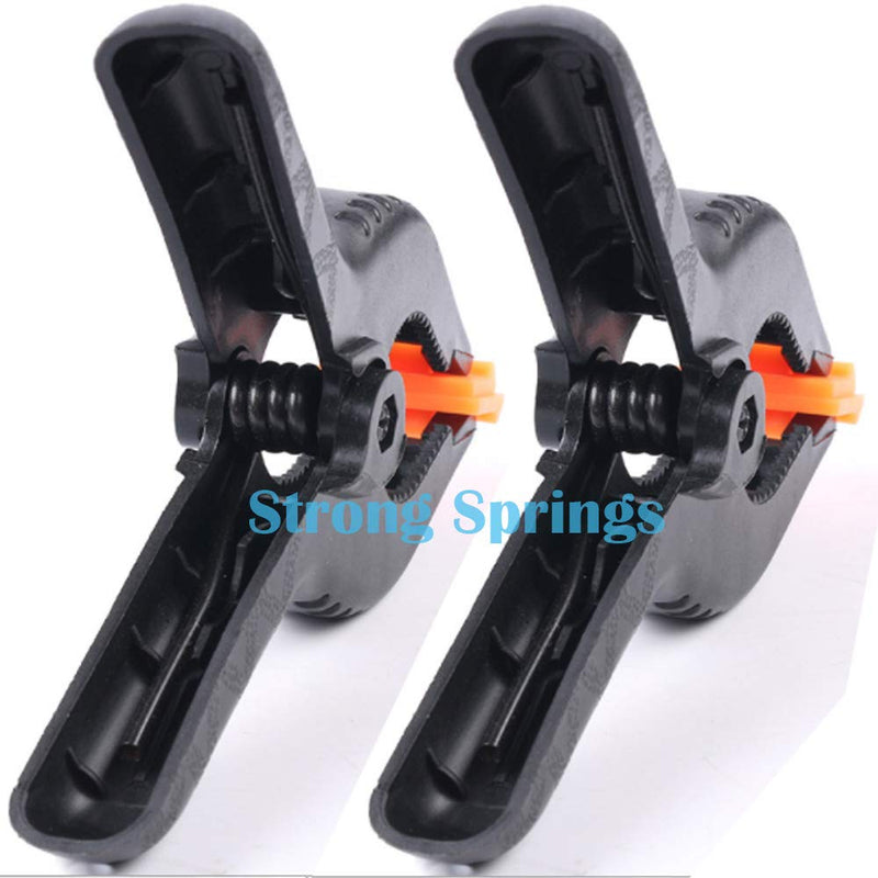 [Australia - AusPower] - ONDY 2 Pack Of 9 Large Spring Clamps Heavy Duty Nylon Muslin Woodworking Clamps Photo Studio Backdrops Backgrounds Clamps Set, the Jaws Have a Maximum Opening of 4" 9Inch-2Pack 
