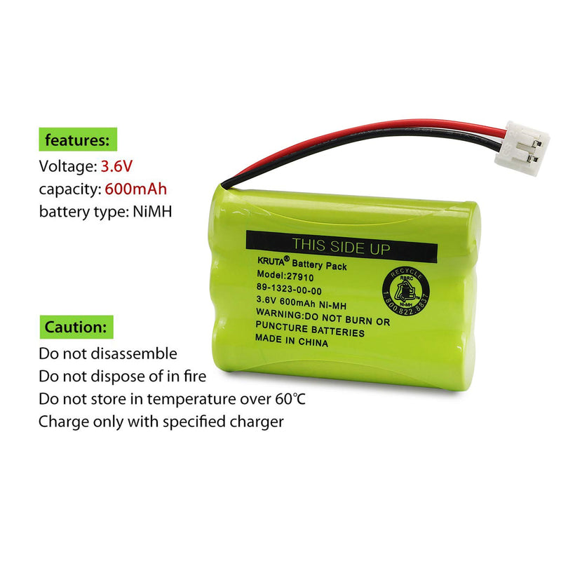 [Australia - AusPower] - 27910 Cordless Telephone Battery Compatible with AT&T 89-1323-00-0 Motorola SD-7501 RadioShack 23-959 23-894 Ni-MH 3.6V, (Pack 4) pack 4 