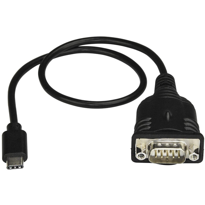 [Australia - AusPower] - StarTech.com USB C to Serial Adapter Cable with COM Port Retention - 16" (40cm) USB Type C to RS232 (DB9) Serial Converter Cable - for PLCs, Scanners, Printers - Windows/Mac/Linux (ICUSB232PROC) 1 Port RS 232 w/ COM Retention 