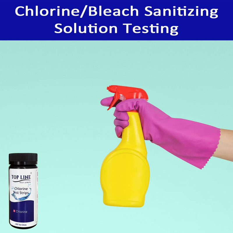 [Australia - AusPower] - 200 Strips - Chlorine Sanitizer Test Strips Food Service 0-500 ppm (Value Pack) - Bleach Test Strips - Chlorine Test Strips for Food Service - Restaurant Test Strips - Chlorine Tester 